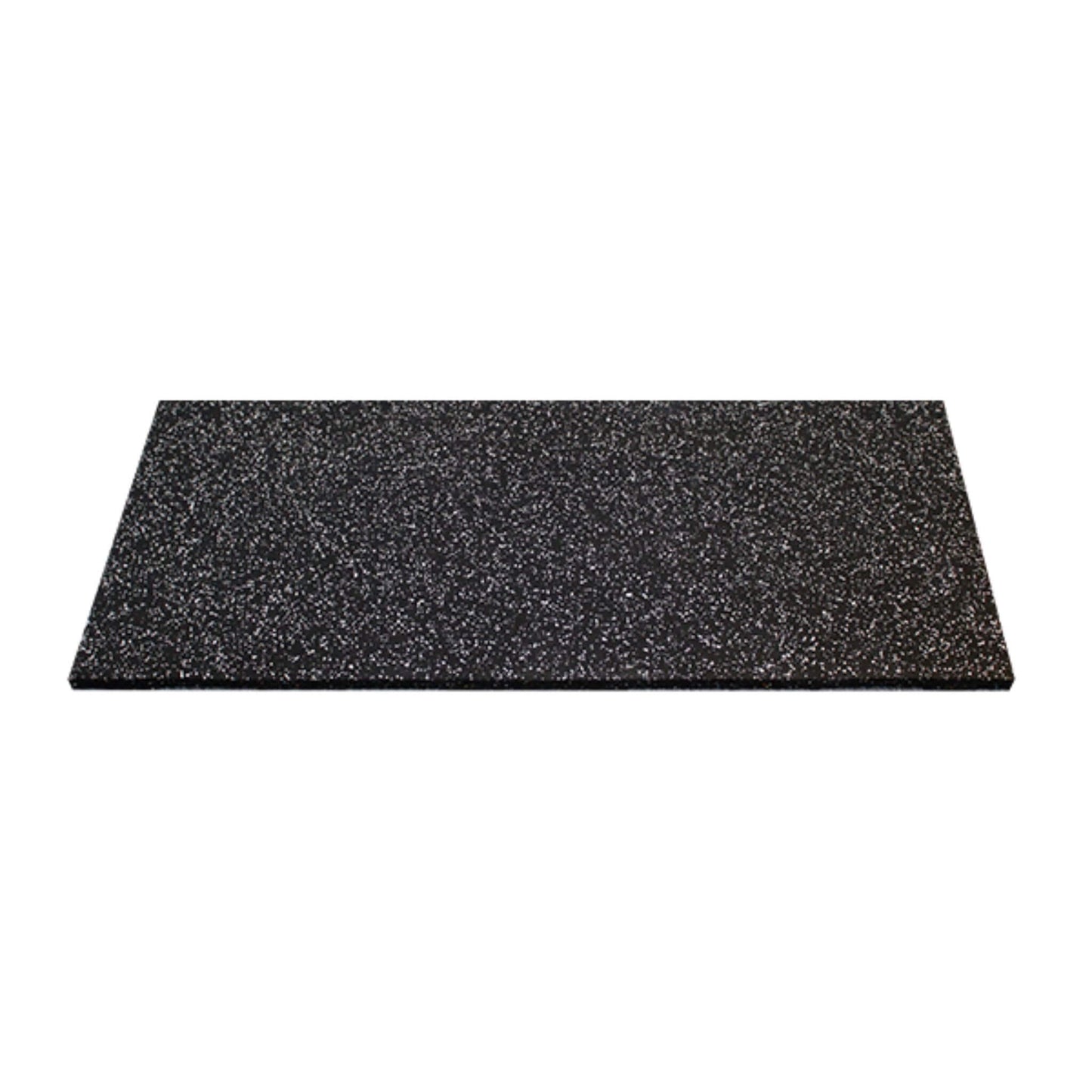 20mm Premium Black Rubber Gym Floor Tile (1m x 0.5m / Grey Fleck)