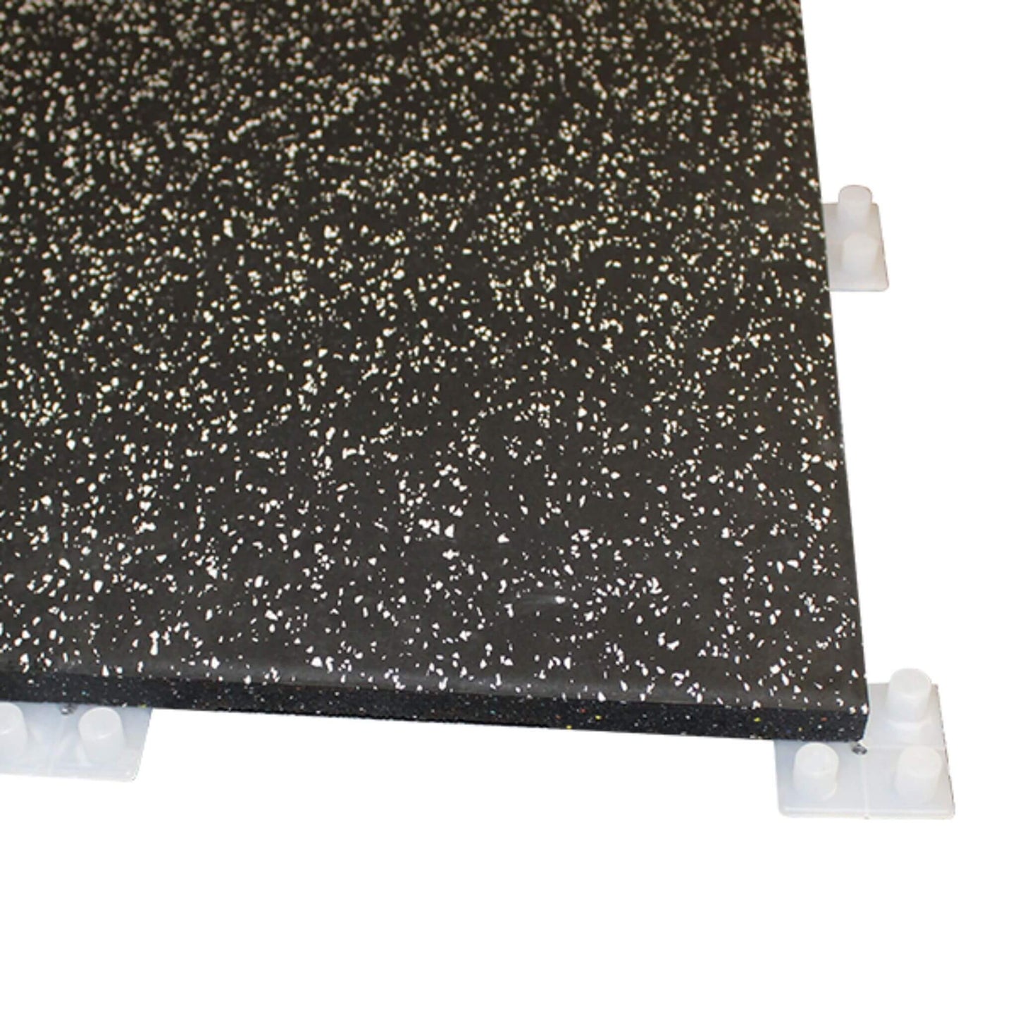 20mm Premium Black Rubber Gym Floor Tile (1m x 0.5m / Grey Fleck) connectors