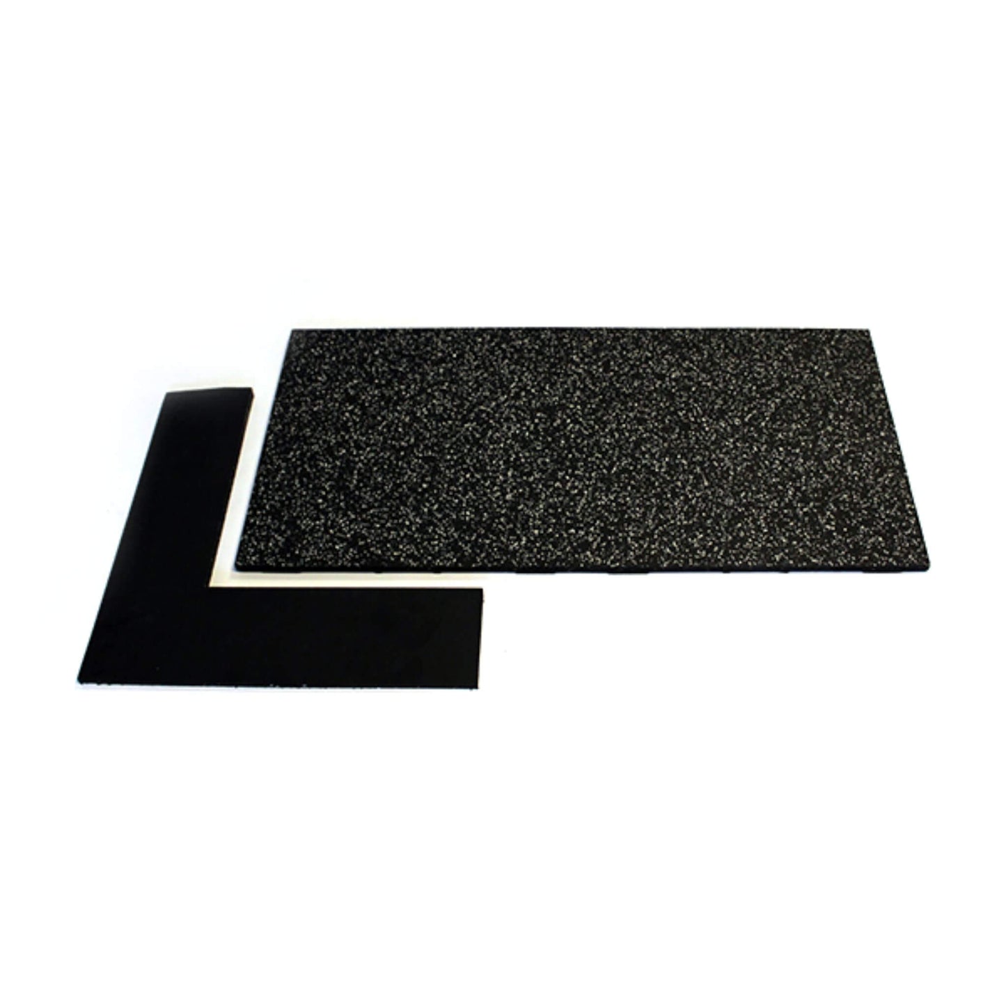 20mm Premium Black Rubber Gym Floor Tile (1m x 0.5m / Grey Fleck) corner