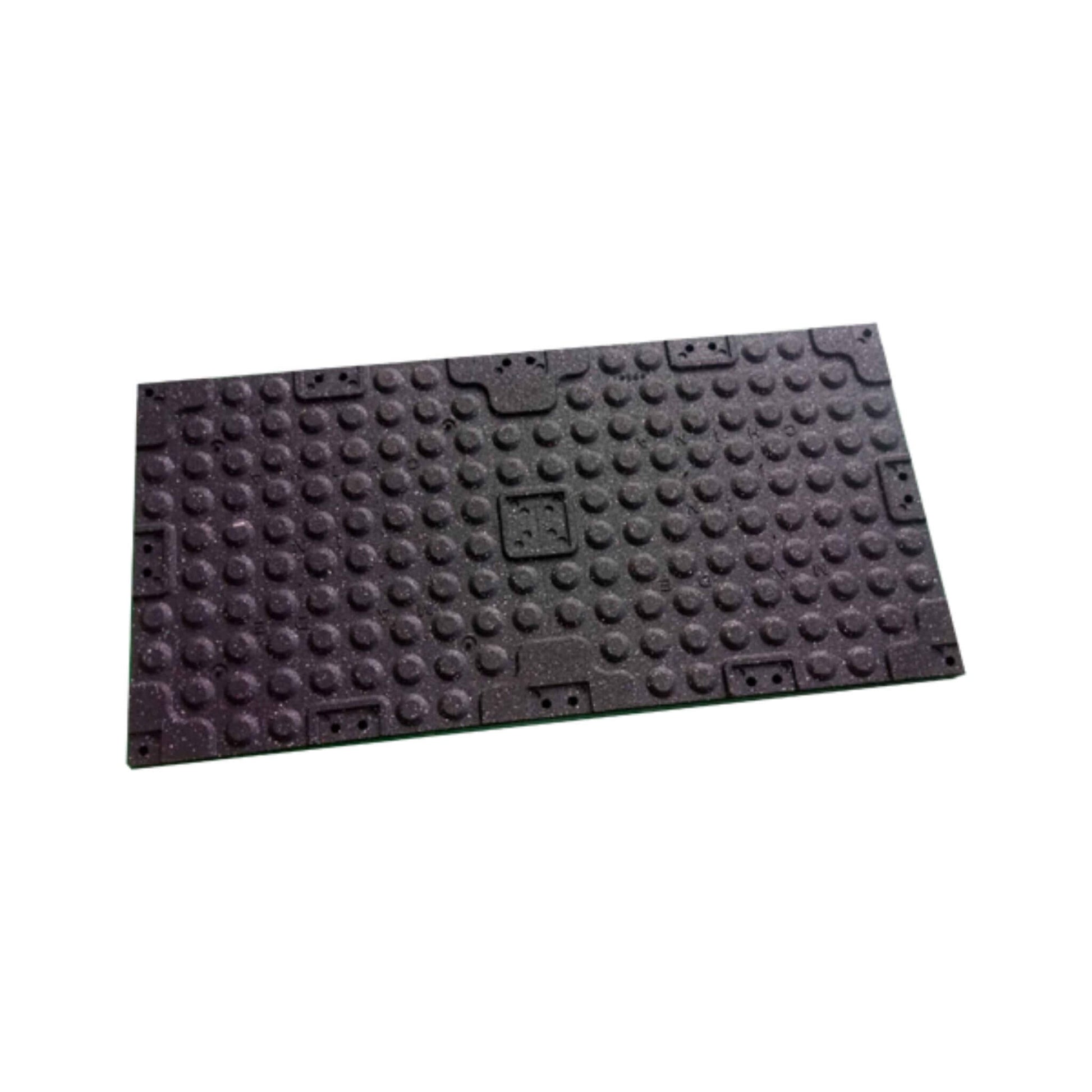 20mm Premium Black Rubber Gym Floor Tile (1m x 0.5m / Grey Fleck) grip
