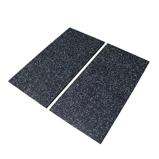 20mm Premium Black Rubber Gym Floor Tile (1m x 0.5m / Grey Fleck)
