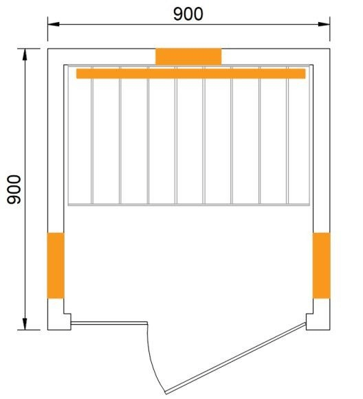 Single Infrared Light Sauna dimensions