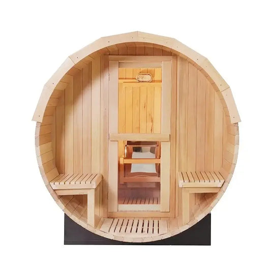 CenturaHeat 4-6 Person Outdoor Wood Barrel Sauna 6000w