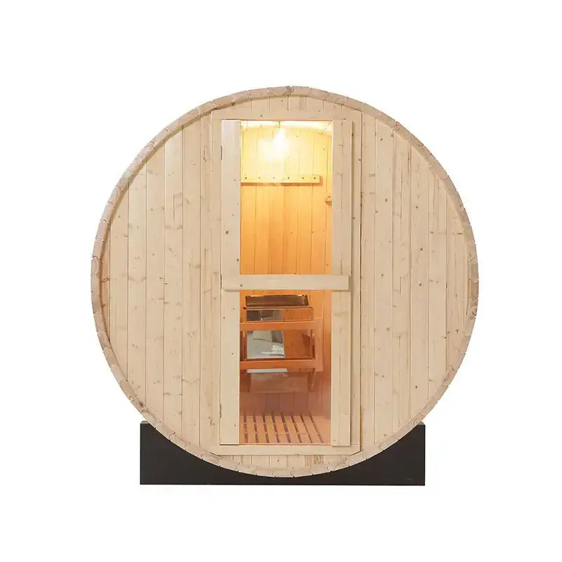 CenturaHeat 4-6 Person Wood Barrel Sauna front