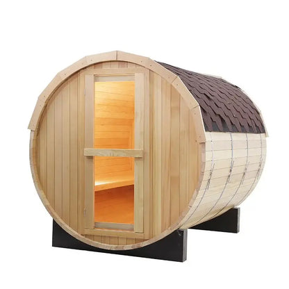 CenturaHeat 4-6 Person Outdoor Wood Barrel Sauna