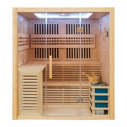 CenturaHeat 4 Person Combination Bio Indoor Sauna - 6400W