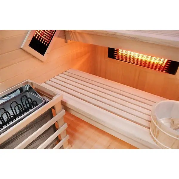 CenturaHeat 5-8 Person Combination Bio Indoor Sauna BENCH