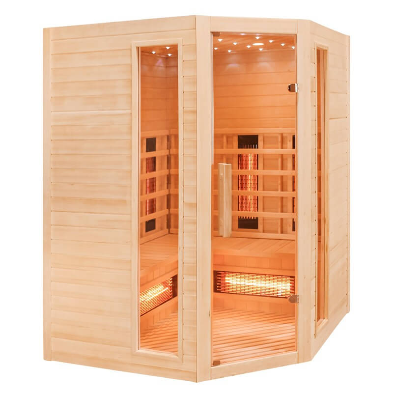 CenturaHeat 4-5 Person Infrared Diamond Corner Sauna 3500w shape