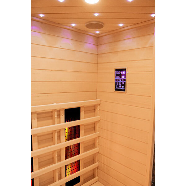 CenturaHeat 4-5 Person Infrared Diamond Corner Sauna 3500w control panel