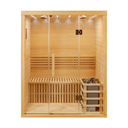 Traditional Steam 3 Person Indoor Sauna - Classic Comfort