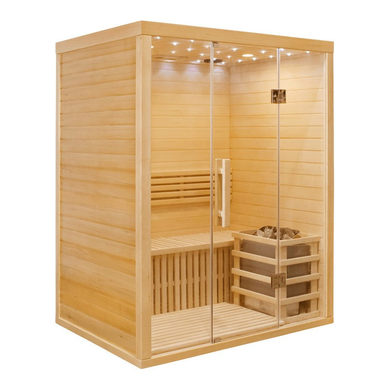 Traditional Steam 3 Person Indoor Sauna - Classic Comfort quality