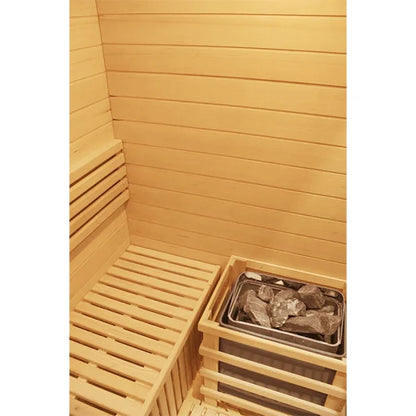 Traditional Steam 3 Person Indoor Sauna - Classic Comfort stones