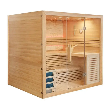 Big Traditional Steam 5-6 Person Indoor Sauna side view