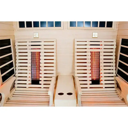 2 Person Infrared Light Relax Sauna - Premium Range arm chairs