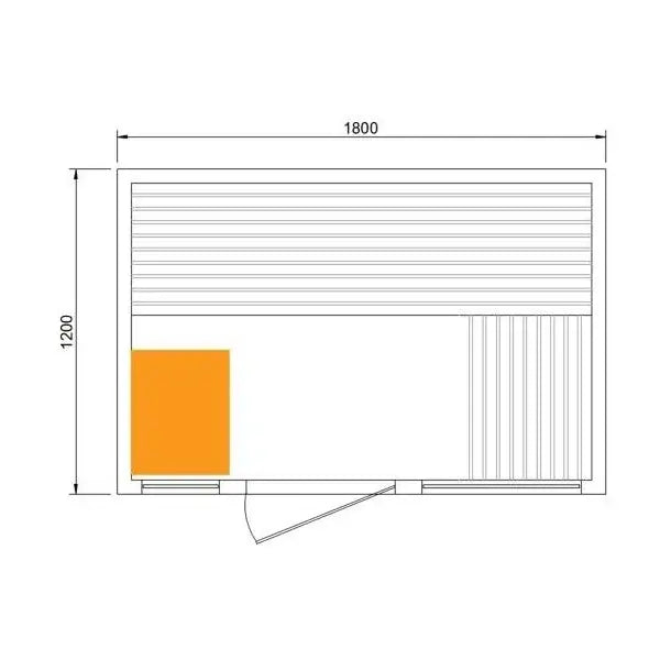 CenturaHeat 4 Person Outdoor White Sauna dimensions size