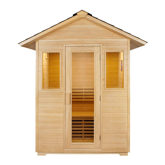 CenturaHeat 3 Person Traditional Outdoor Sauna Room