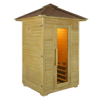 2 Person Outdoor Sauna House outside view