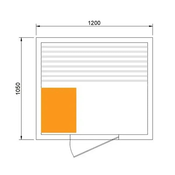 2 Person Outdoor Sauna House dimensions