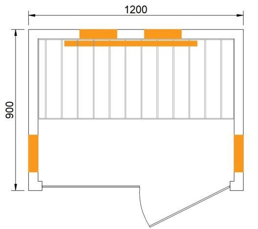 Double Infrared Light Sauna dimensions