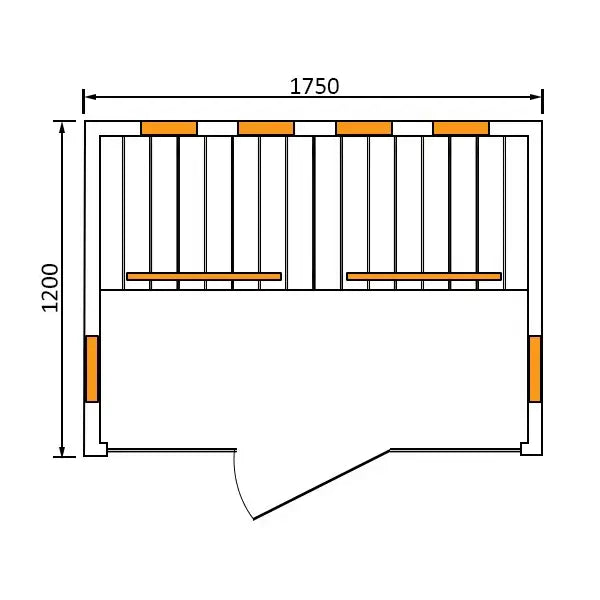 CenturaHeat 4 Person Glass Sauna Room dimensions size