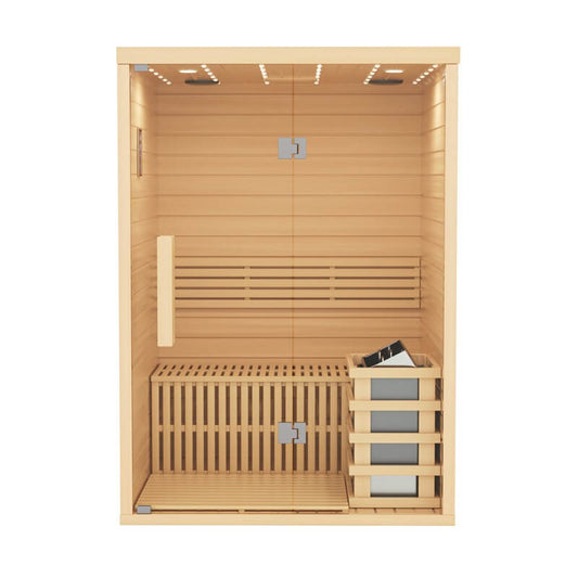 Traditional Steam Double 2 Person Indoor Sauna - Classic Comfort