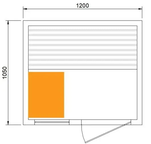 Traditional Steam Double 2 Person Indoor Sauna dimensions