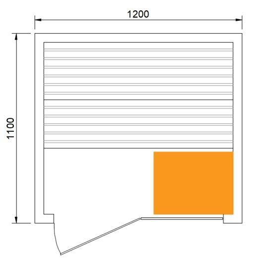 Double Bench Electric Steam Combined Sauna dimensions