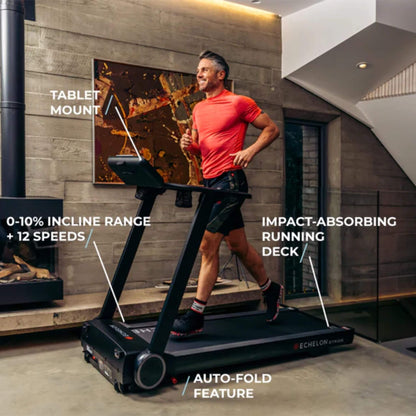 Echelon Stride Auto-Fold Connected Treadmill features