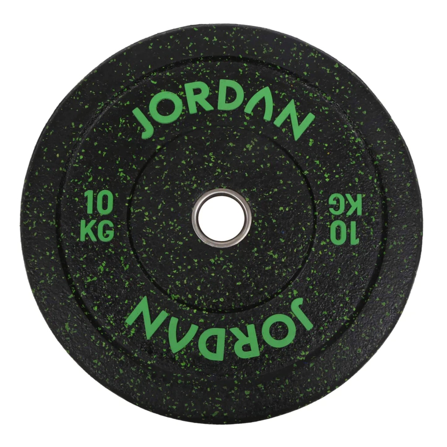 HG Black Rubber Bumper Olympic Weight Plates - Coloured Fleck 10kg