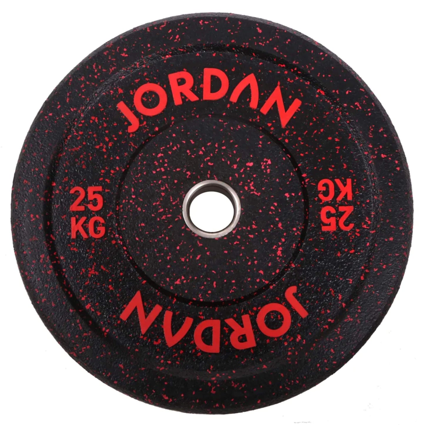 HG Black Rubber Bumper Olympic Weight Plates - Coloured Fleck 25kg