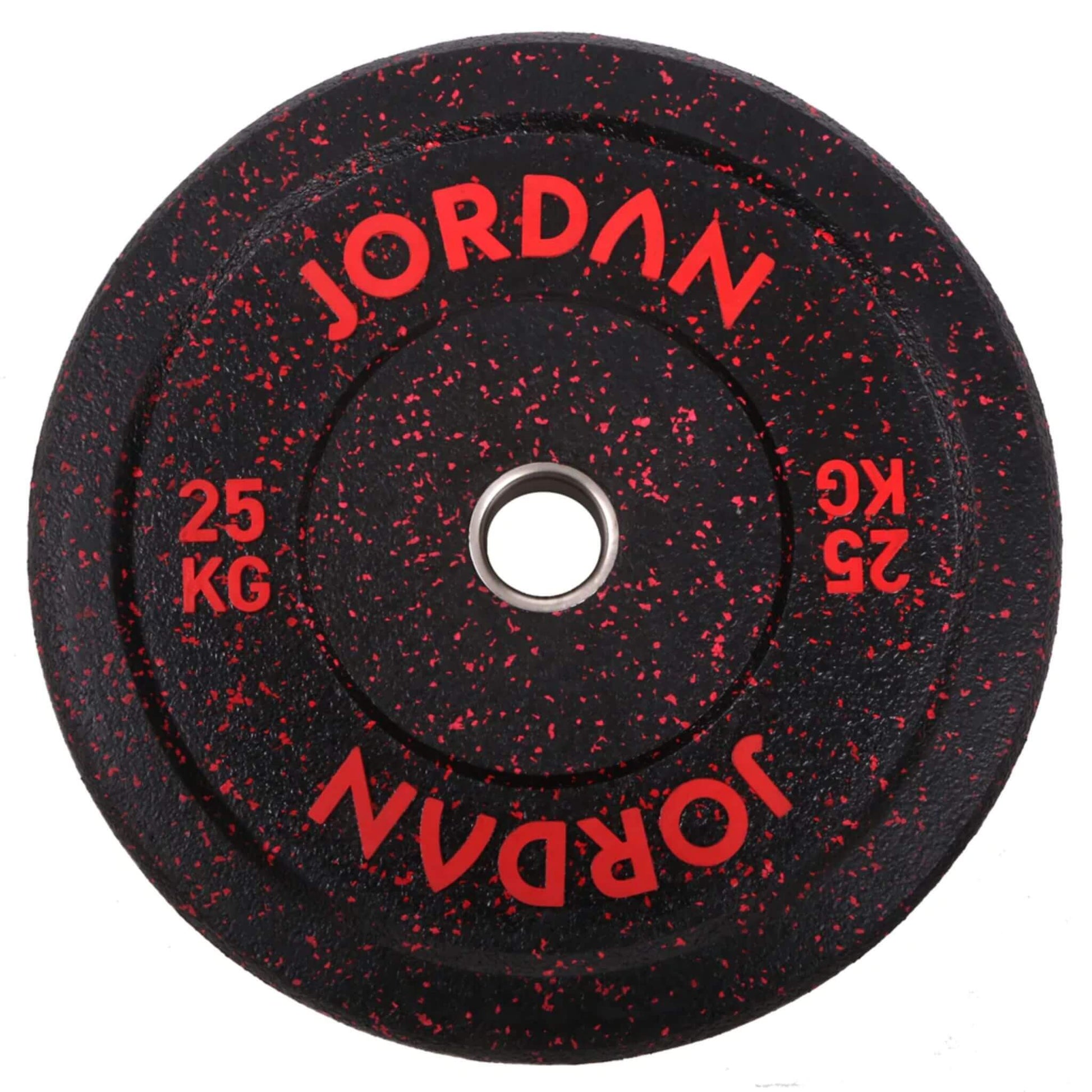 HG Black Rubber Bumper Olympic Weight Plates - Coloured Fleck 25kg