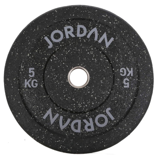 HG Black Rubber Bumper Olympic Weight Plates - Coloured Fleck 5kg
