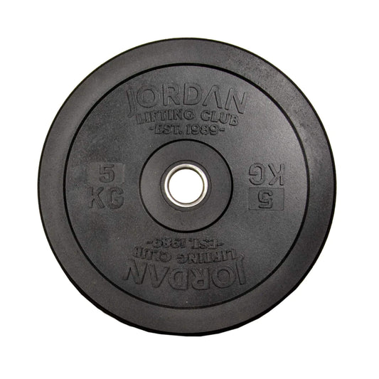 JLC Rubber Bumper Olympic Plates, Black 5kg